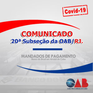 Leia mais sobre o artigo MANDADOS DE PAGAMENTO BB ARRAIAL DO CABO