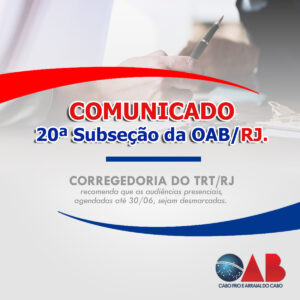Leia mais sobre o artigo CORREGEDORIA TRT/RJ – OFÍCIO