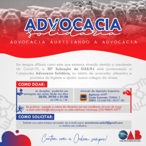 Leia mais sobre o artigo ADVOCACIA SOLIDÁRIA