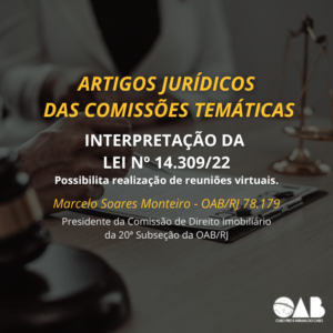 Leia mais sobre o artigo Interpretação da Lei nº. 14.309, de 08/03/2022